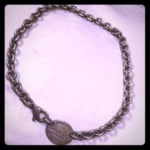 Authentic Tiffany & Co 925 Silver Dog Tag Necklace